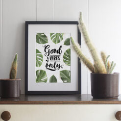 Alternative view of Poster Tekst Botanisch A4 // Good Vibes Only