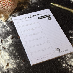Alternative view of Maaltijdplanner Papier A5 Zwart Wit // Notitieblok Menuplanner